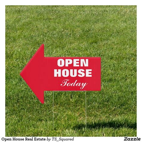 Open House Real Estate Sign Garage Sale Signs Arrow