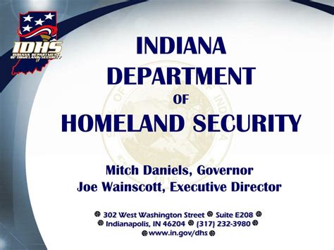 Ppt Indiana Department Of Homeland Security Powerpoint Presentation