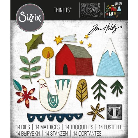 Sizzix Thinlits Die Set 14pk Funky Nordic Tim Holtz Hobbyvision