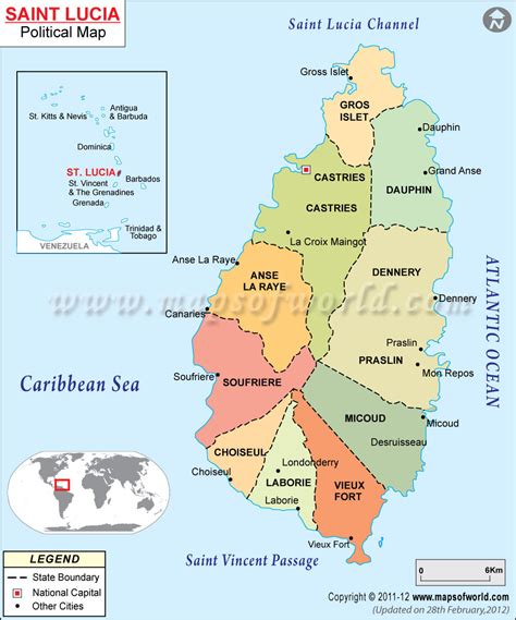 Saint Lucia Map Map Of Saint Lucia