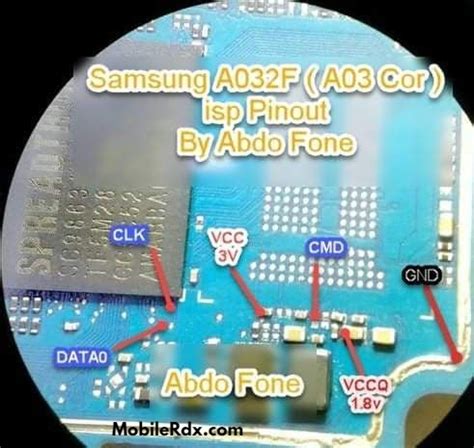 Samsung Galaxy A Core Sm A Isp Pinout Test Point Image