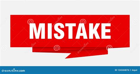 Mistake Stock Vector Illustration Of Mistake Insignia 124344876