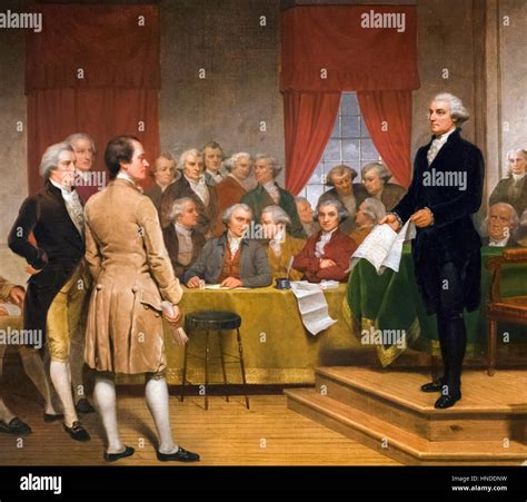 George Washington And The Us Constitution Painting Entitled