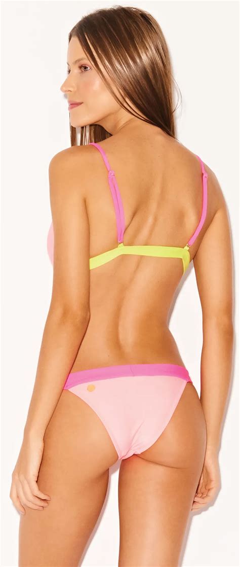 Neon Pink Triangle Bikini Splash Mira Neon Vlr Eng Br