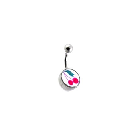 Piercing Nombril Acier 316l Logo Cerises Votre Piercing