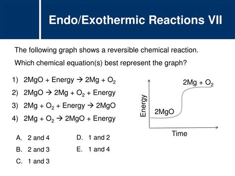 Ppt Chemistry Chemical Reactions Exothermic And Endothermic