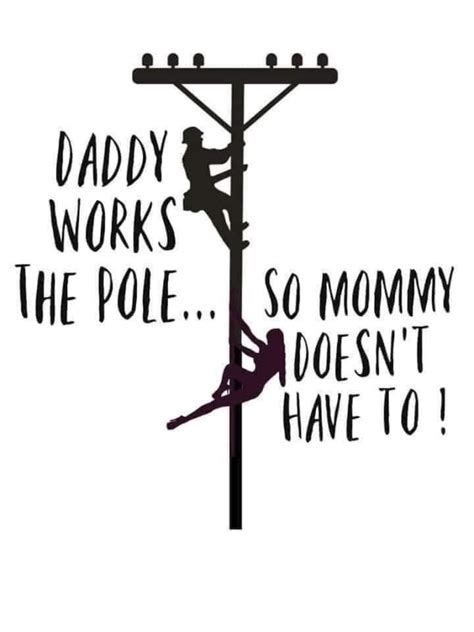 Daddy Works The Pole So Mommy Doesnt Have To Car Decal Etsy