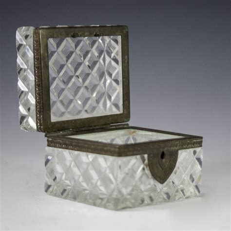 Sold Price Antique Crystal Trinket Box April 3 0117 1200 Pm Edt
