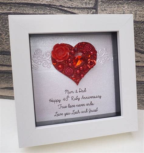 Ruby anniversary gift 40th wedding anniversary 40th | Ruby anniversary