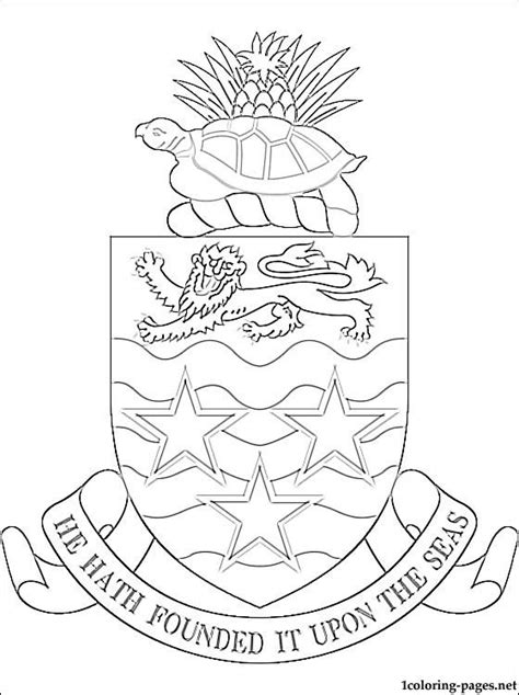 British Virgin Islands Coat Of Arms Coloring Pages