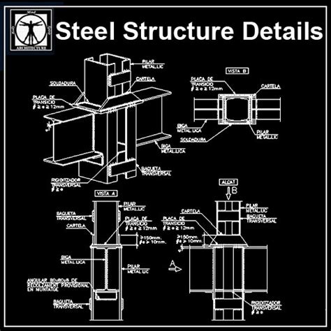 Steel Structure Details V1 Cad Files Dwg Files Plans And Details