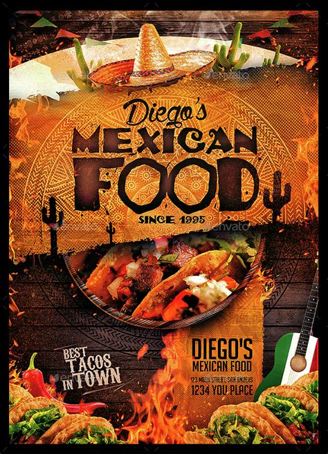 mexican food menu  monkeybox graphicriver