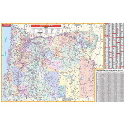 Oregon State Wall Map Shop State Wall Maps