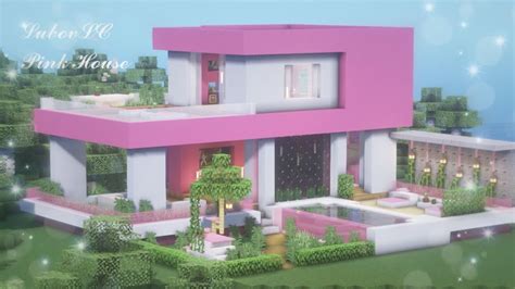 How To Build A Cute Pink House House Minecraft Tutorial 1 🌸 Youtube