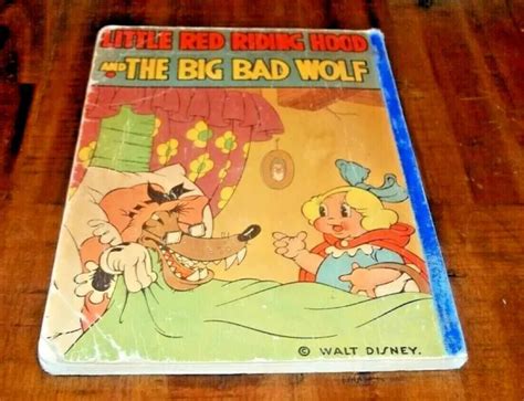 Rare Vintage 1934 Walt Disney Book Little Red Riding Hood And The Big Bad Wolf £2819 Picclick Uk