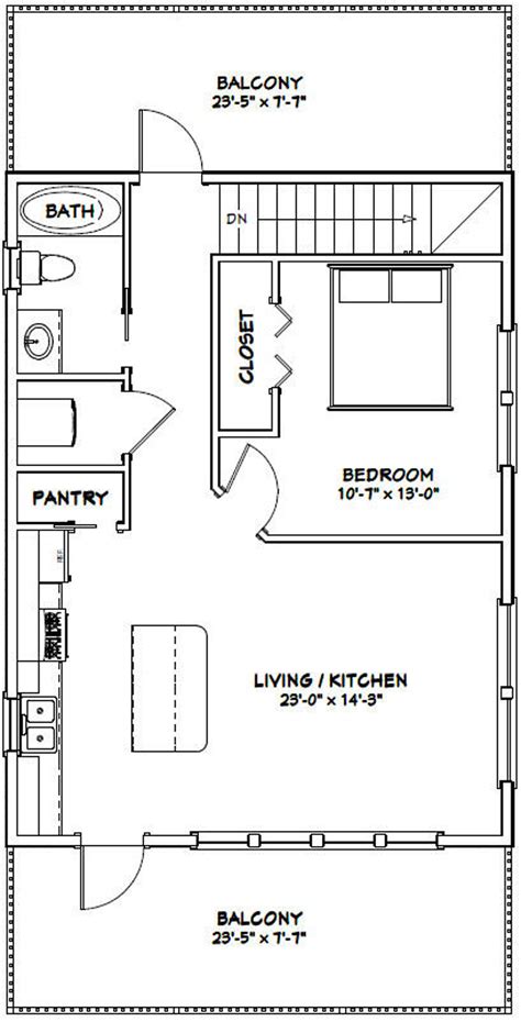 24x32 House 1 Bedroom 15 Bath 851 Sq Ft Pdf Floor Etsy In 2021