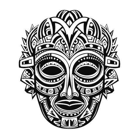 Tribal Hawaii Tótem Africano Tradicional Máscara De Madera Hawaii Máscara Exótica Cara Africana