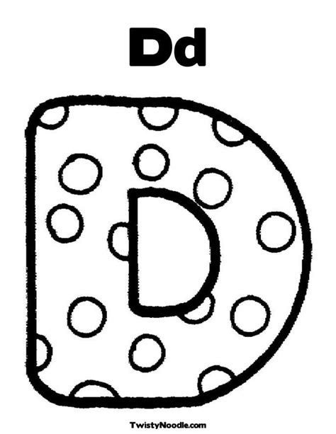 Letter D Dots Colouring Pages Coloring Home