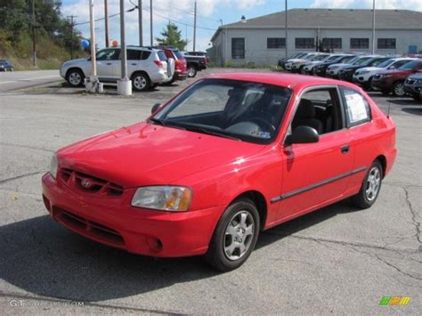 2002 Retro Red Hyundai Accent L Coupe 37699733 Photo 6