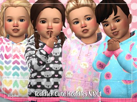 Toddler Cute Hoddies Nb01 From Msq Sims • Sims 4 Downloads