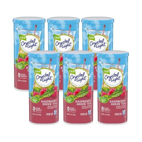 Crystal Light Raspberry Green Tea Drink Mix 10 Quart Canister Pack Of