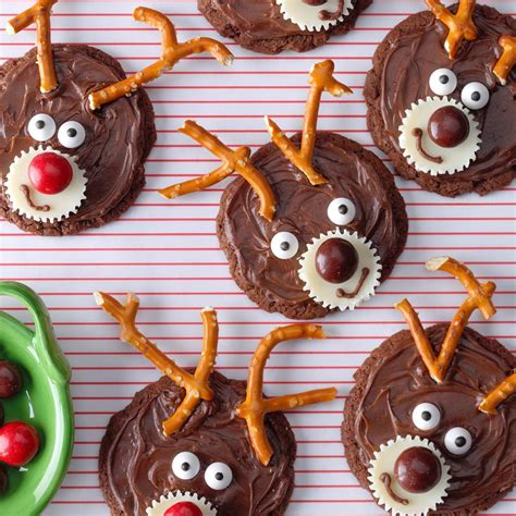 How to decorate cookies with royal icing. Chocolate Reindeer Cookies Recipe | Taste of Home