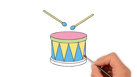 How To Draw A Drum How To Draw Funny Cartoons Drum