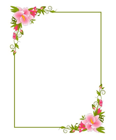 Page Borders Design Border Design Text Background Flower Page