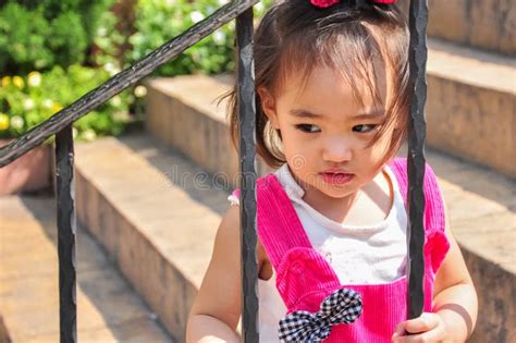 Outdoor Portrait Of Little Asian Girl Stock Image Image Of Happy Small 157554739