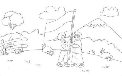 Mewarnai Gambar Anak 17 Agustus Mewarnai Balon Hut Kemerdekaan Kartun