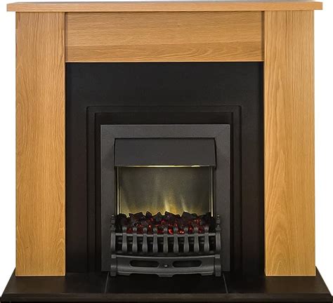 Adam New England Fireplace Suite In Oak And Cast Effect With Blenheim