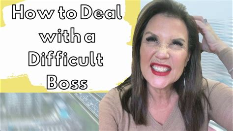 how to deal with a difficult boss 2 power strategies to keep your sanity youtube