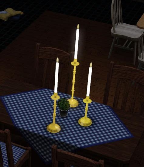 Mod The Sims Set With 4 Candlesticks