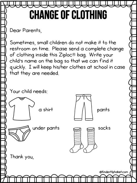 kindergarten  letter template collection letter template