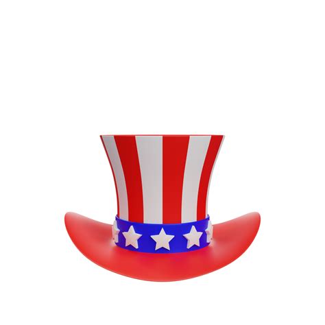 3d Rendering Of Uncle Sam Hat Illustration 8482171 Png