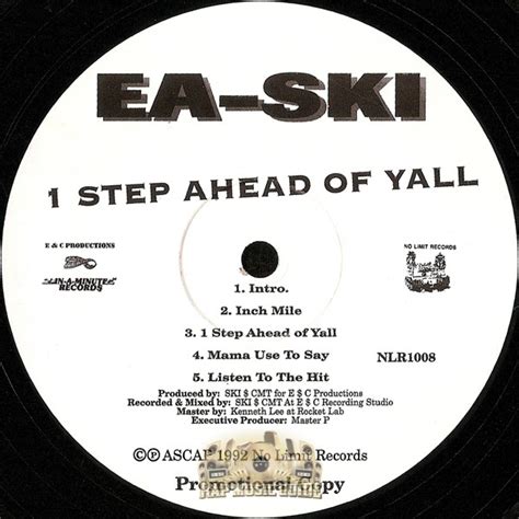 Ea Ski 1 Step Ahead Of Yall Record Rap Music Guide