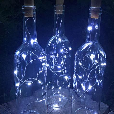 Wine Bottle With Fairy Light Inside Battery Included Hugo Party Hire