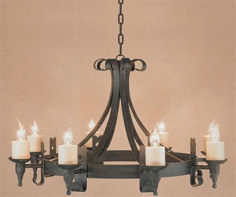 Get it as soon as thu, may 13. Impex Cromwell Black 8 Light Gothic Wrought Iron Cartwheel ...