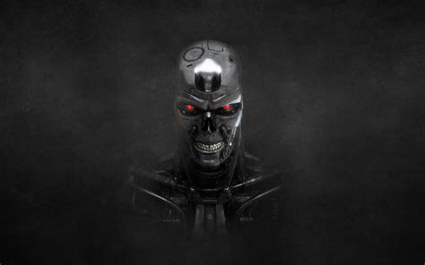 Wallpaper Digital Art Terminator T 800 Cyborg Endoskeleton Light