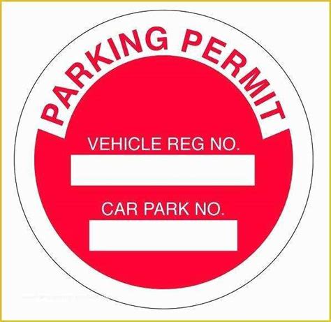 Parking Permit Template Free Resume Examples