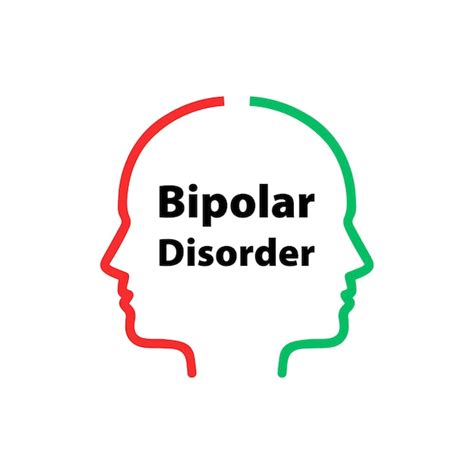 Bipolare störung wie lineare gesichter konzept der gespaltenen
