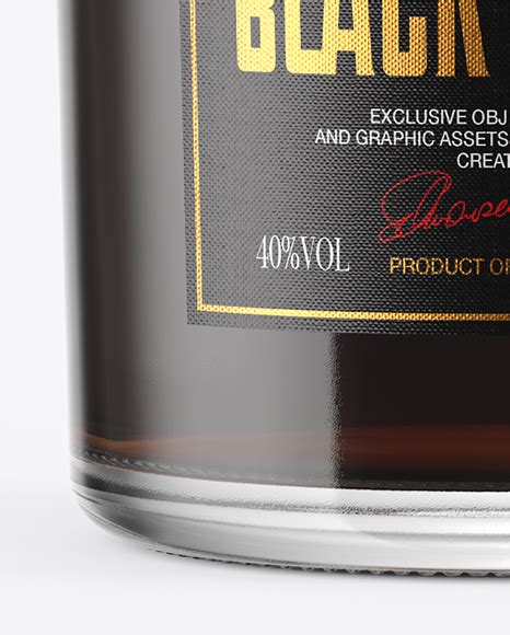 Download Black Rum Bottle with Wooden Cap Mockup in Bottle Mockups ...