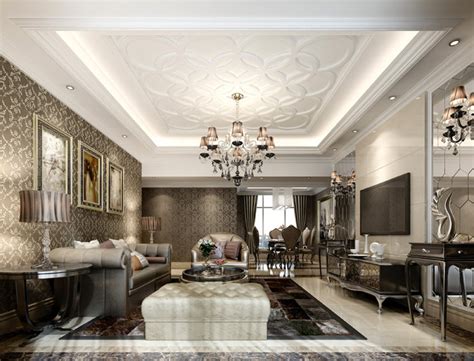 Luxury Living Room With Plasma Tv 3d Model Max