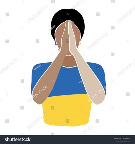 Pray Ukraine Vector Illustration Concept Peace Stock Vector Royalty Free 2142454207 Shutterstock