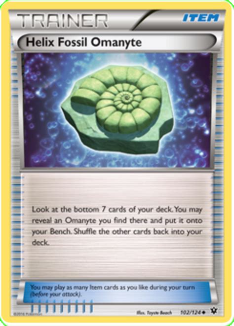 Helix Fossil Omanyte Fates Collide 102 Pokemon Card