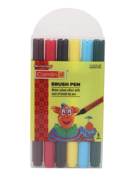More images for how to use camlin brush pens » Camlin Brush Pens 6 Shades | Brush Pens | Offimart