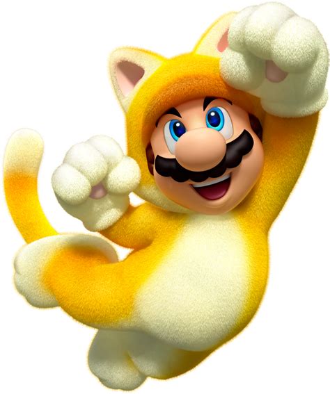 If mario eats a super mushroom , he becomes a super mario — he grows to double his size and gains the ability to break bricks above him. Cat Mario - Super Mario Wiki, the Mario encyclopedia