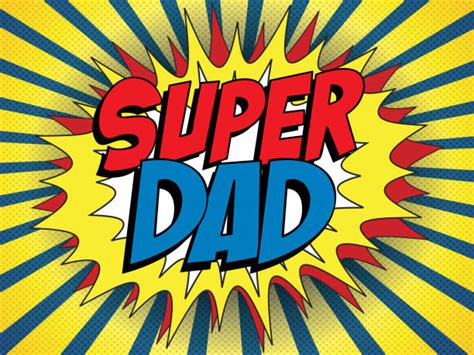 Happy Father Day Super Hero Dad Illustrations Royalty Free Vector
