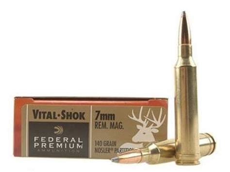 Federal 7mm Rem Mag Ammunition Vital Shok P7rg 140 Grain Nosler