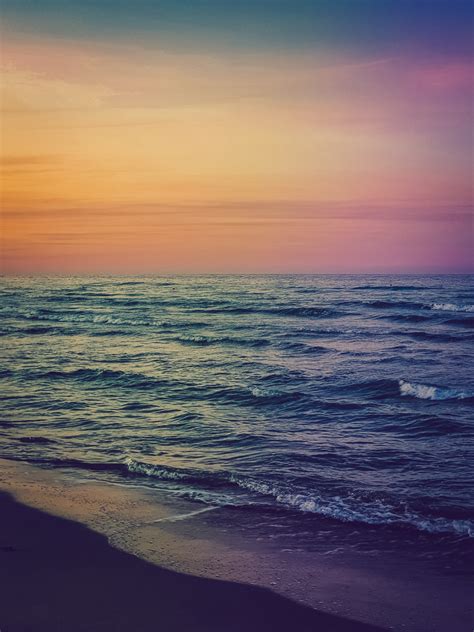 Colorful Beach Sunset Free Stock Photo Public Domain Pictures